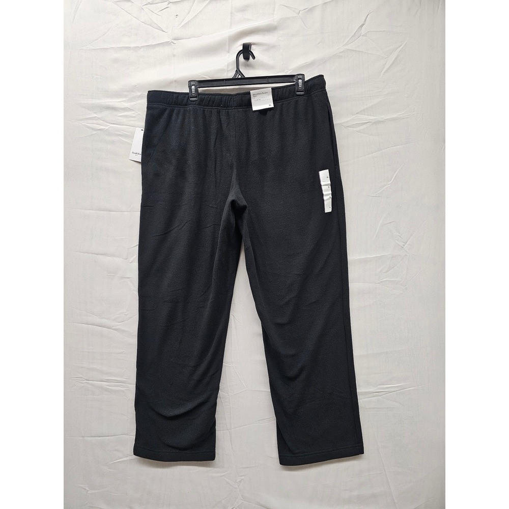 Goodfellow & Co Mens Microfleece Straight Leg Pajama Pants Black Casual Size XL